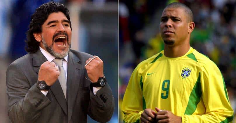 Ronaldo explica o motivo brilhante pelo qual Diego Maradona usava sempre dois relógios